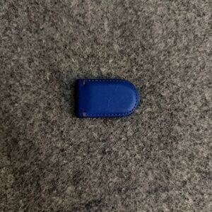EXPRESS Genuine Leather Blue Magnetic Money Clip